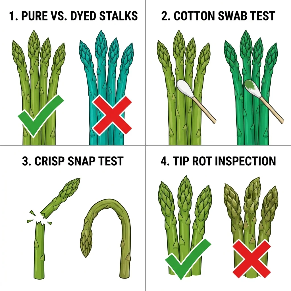 Asparagus Quality & Dye Inspection — 5 Home Tests