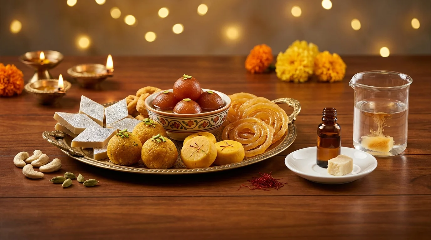 Festive Mithai & Traditional Celebration Sweets Safety Guide: Home Purity Tests for Cashew Fudge (Kaju Katli), Ladoo, Gulab Jamun, Peda & Jalebi