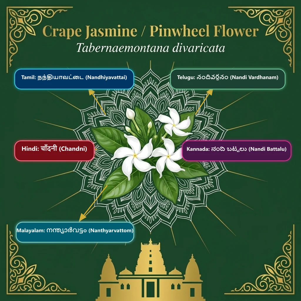 Crape Jasmine — Nandhiyavattai · Nandi Vardhanam · Chandni · Nandi Battalu · Nanthyarvattom