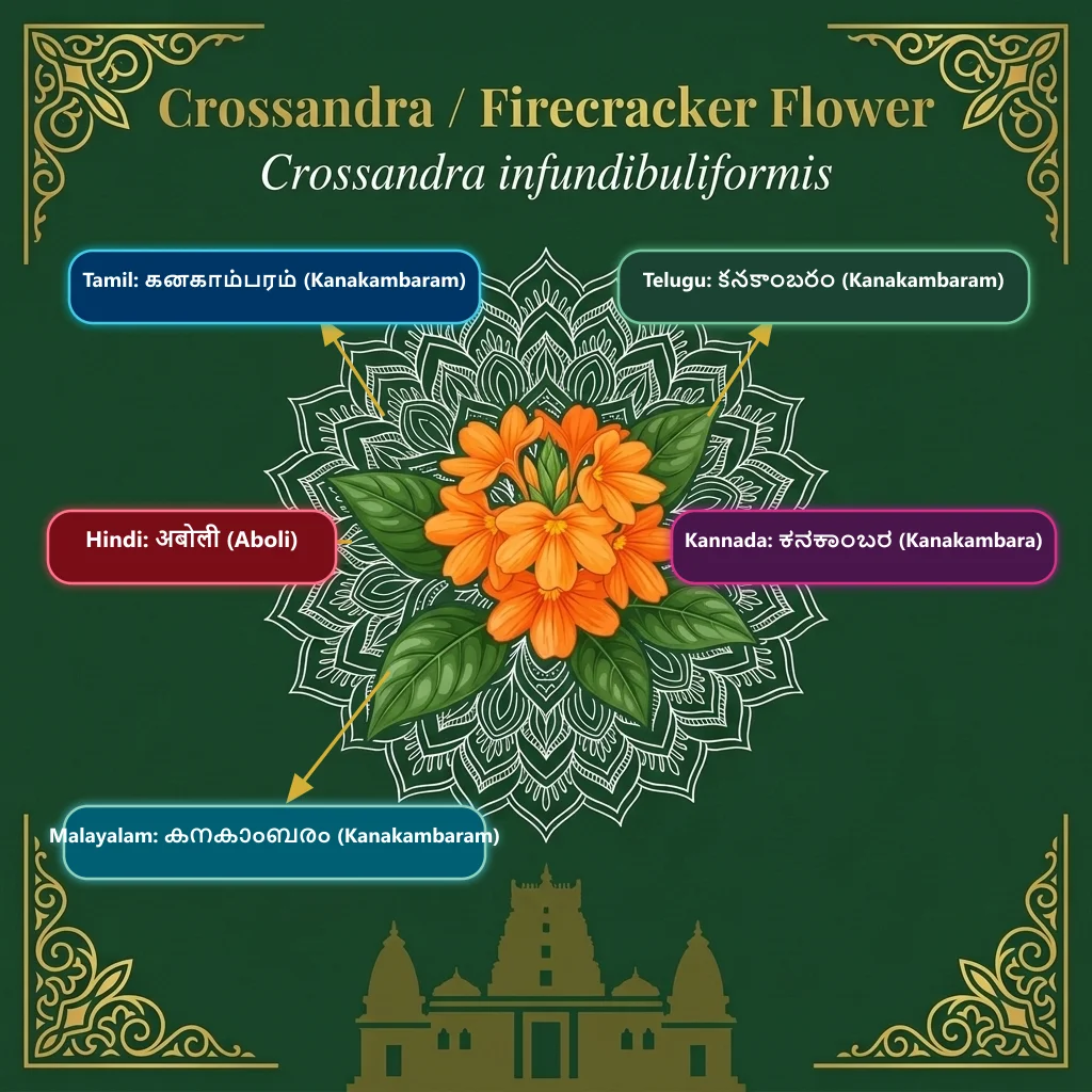 Crossandra — Kanakambaram · Kanakambaram · Aboli · Kanakambara · Kanakambaram
