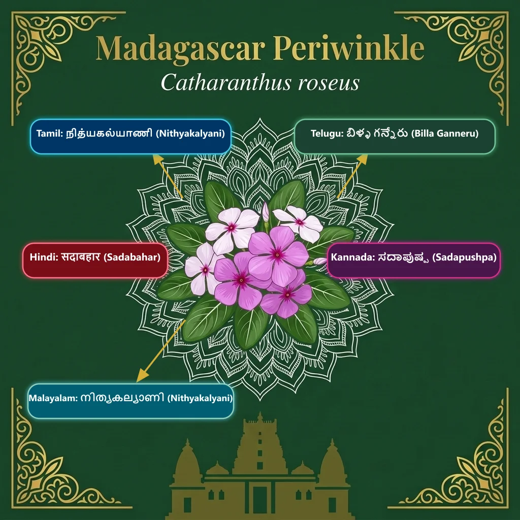 Madagascar Periwinkle — Nithyakalyani · Billa Ganneru · Sadabahar · Sadapushpa · Nithyakalyani