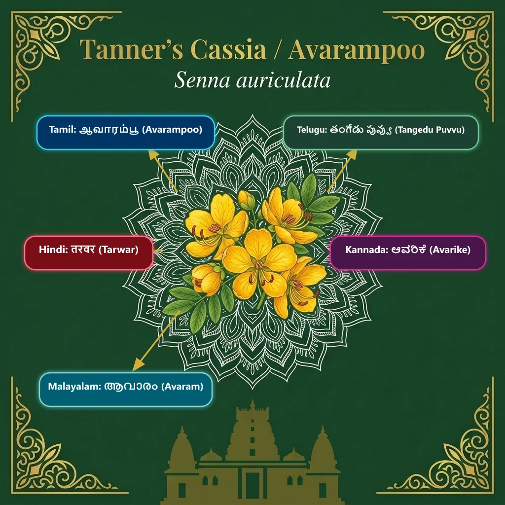 Tanner's Cassia — Avarampoo · Tangedu Puvvu · Tarwar · Avarike · Avaram