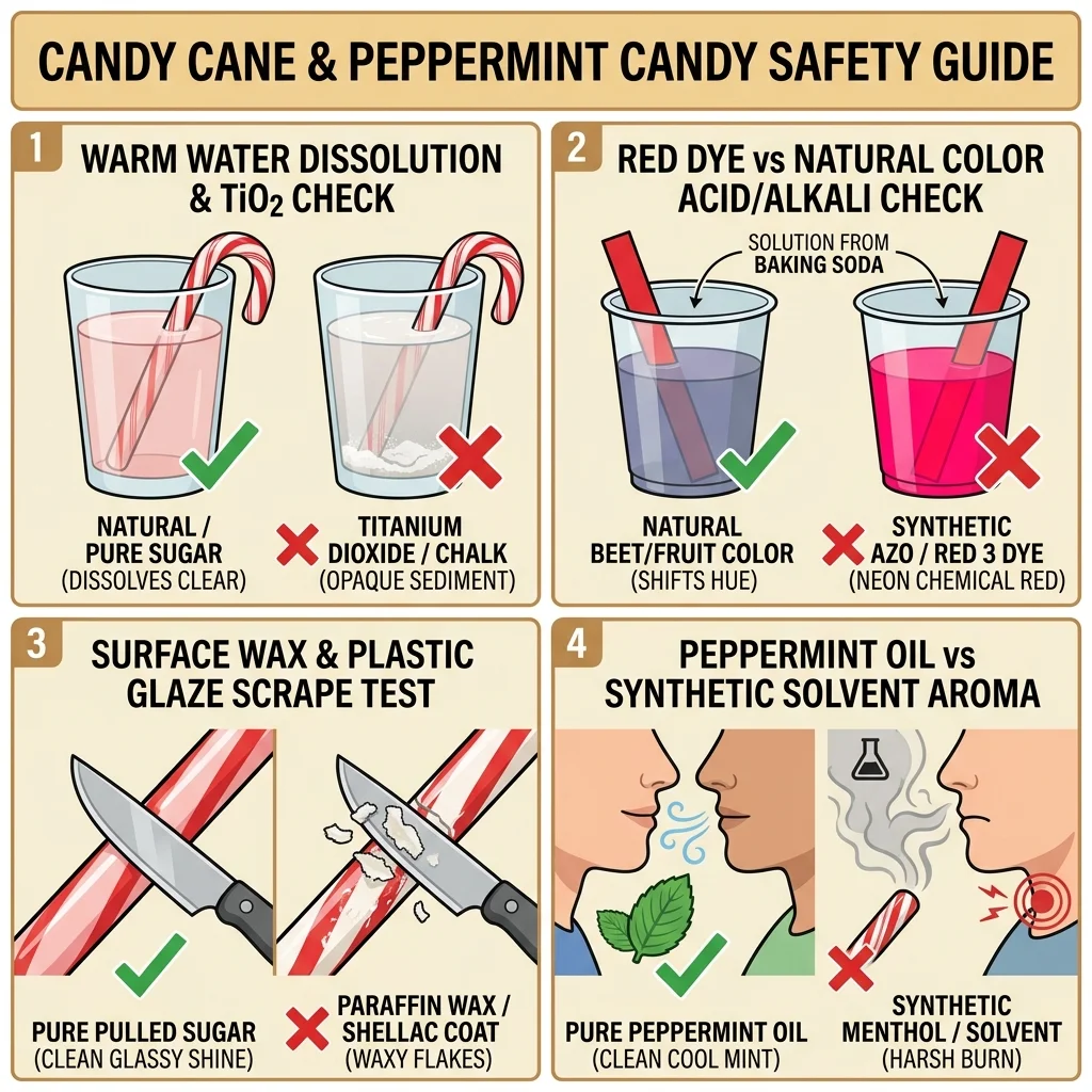 How to Test Candy Canes for Titanium Dioxide, Synthetic Red Dyes & Wax at Home