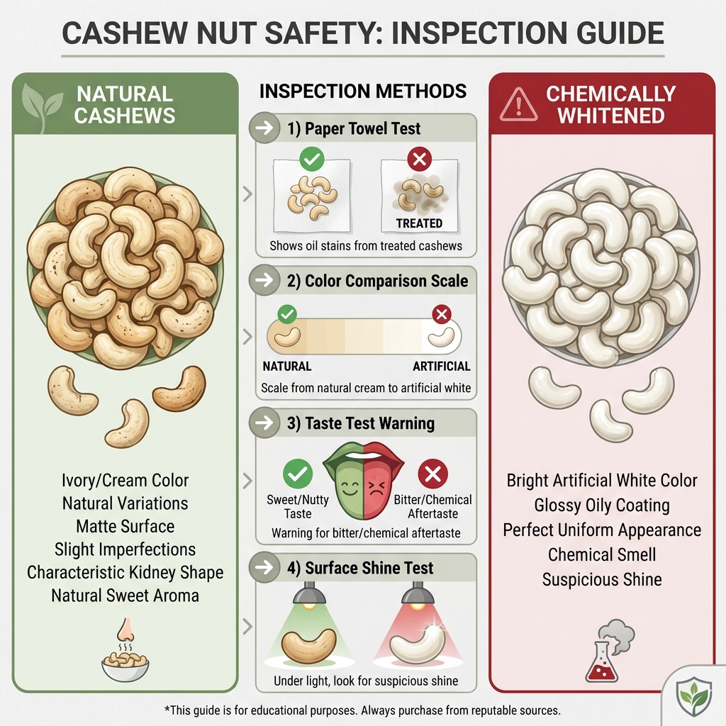 Cashew Chemical Whitening Detection