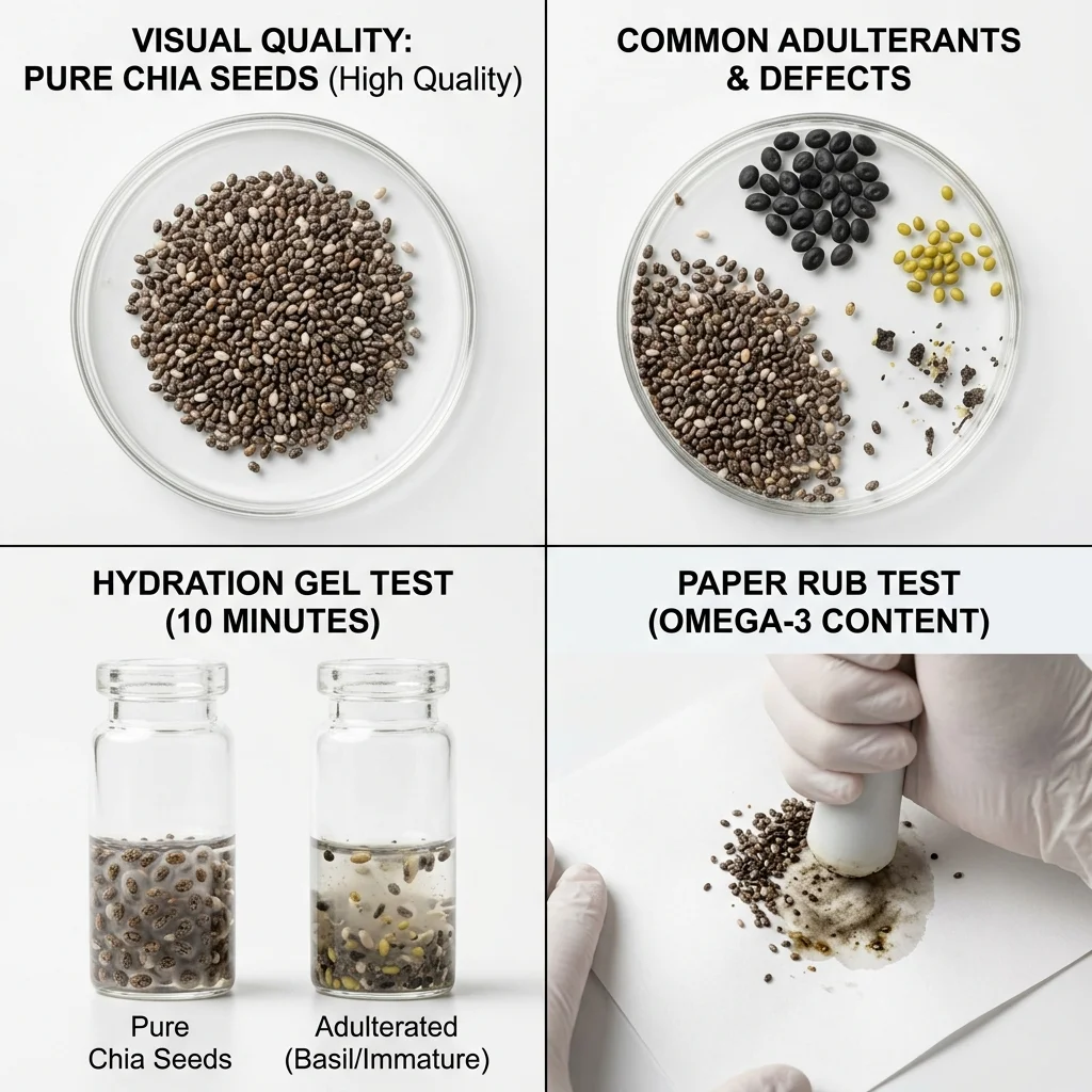 Chia Seeds Purity & Gel Hydration Audit