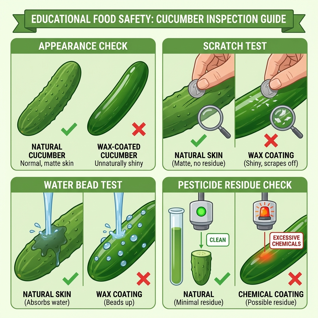 Cucumber Wax Coating and Chemical Detection