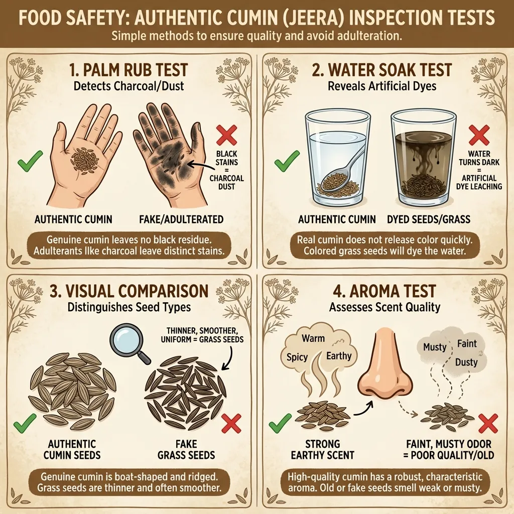 Cumin Seeds (Jeera) Purity & Dye Audit