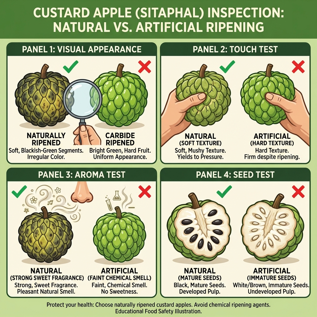 Custard Apple (Sitaphal) Ripening Check