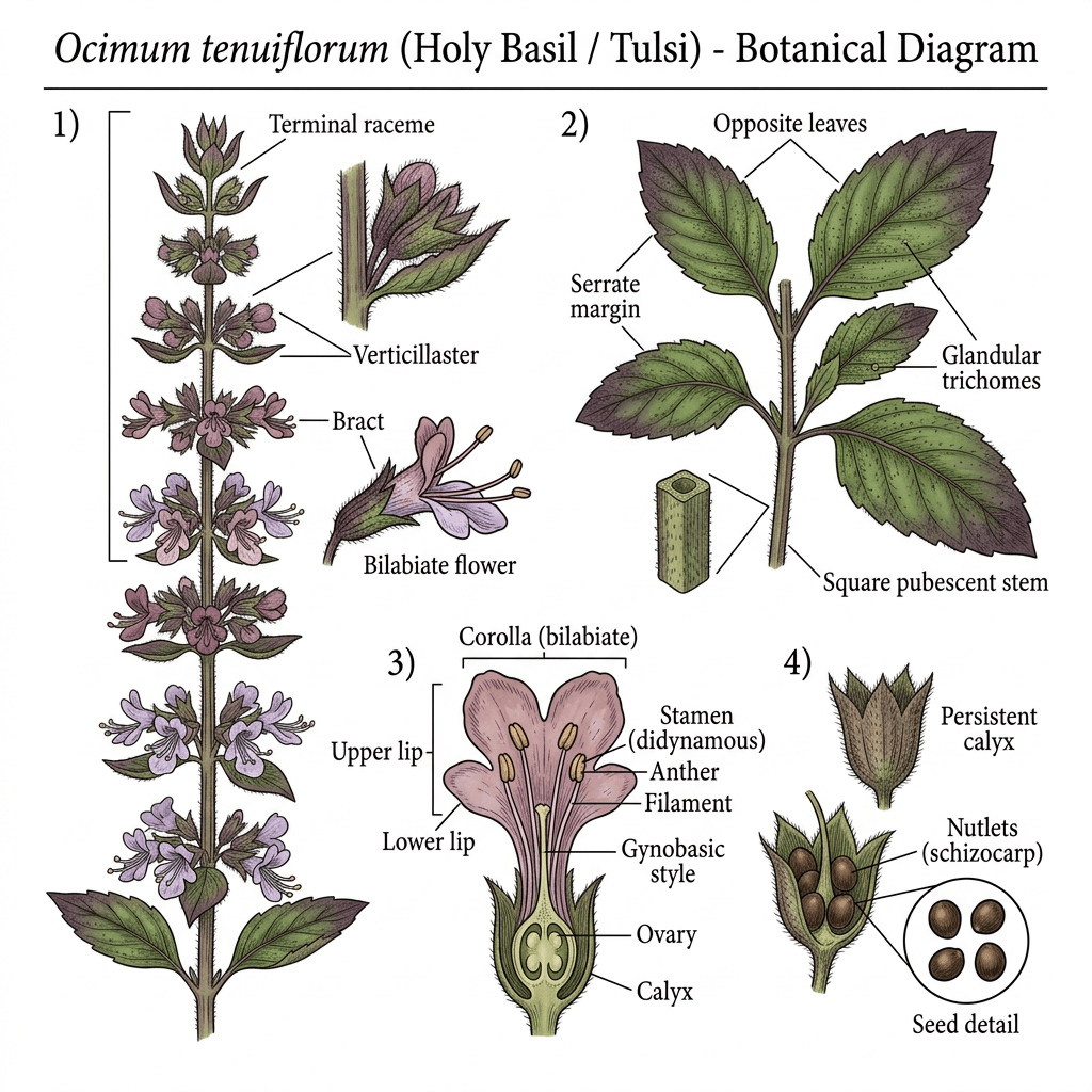 Holy Basil (Tulsi) Identification Guide
