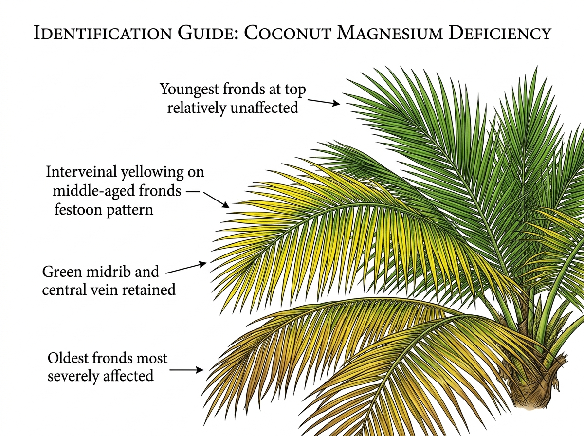 Magnesium Deficiency identification guide illustration