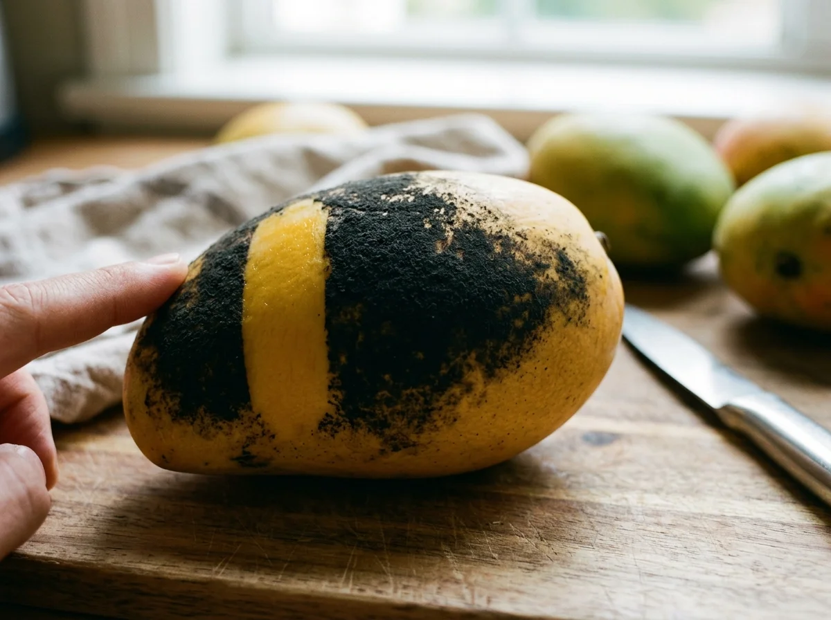 Sooty Mold Superficial Coating on Mango Fruit