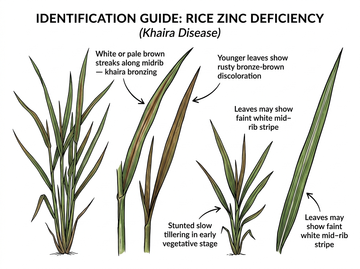 Zinc Deficiency identification guide illustration