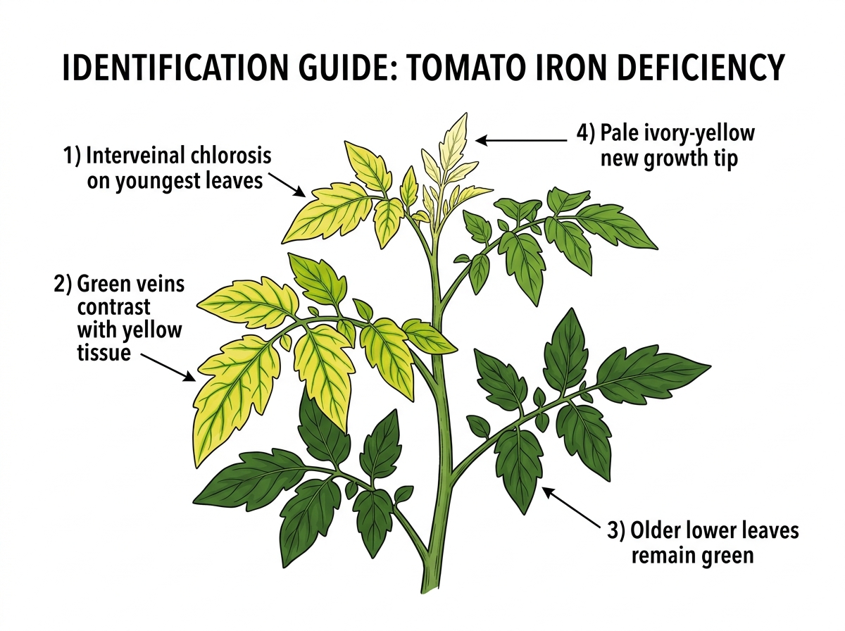 Iron Deficiency identification guide illustration