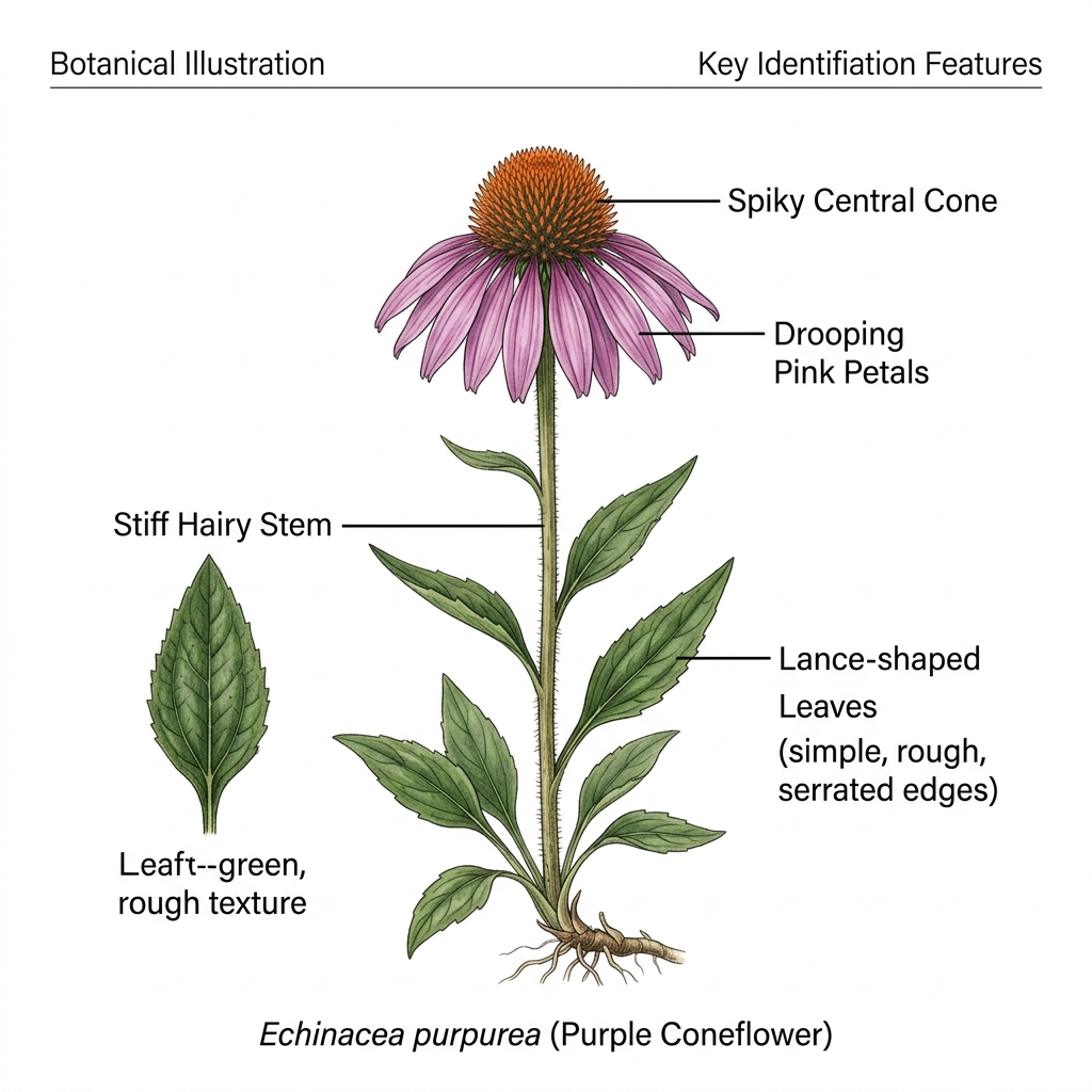 Purple Coneflower (Echinacea) Identification Guide