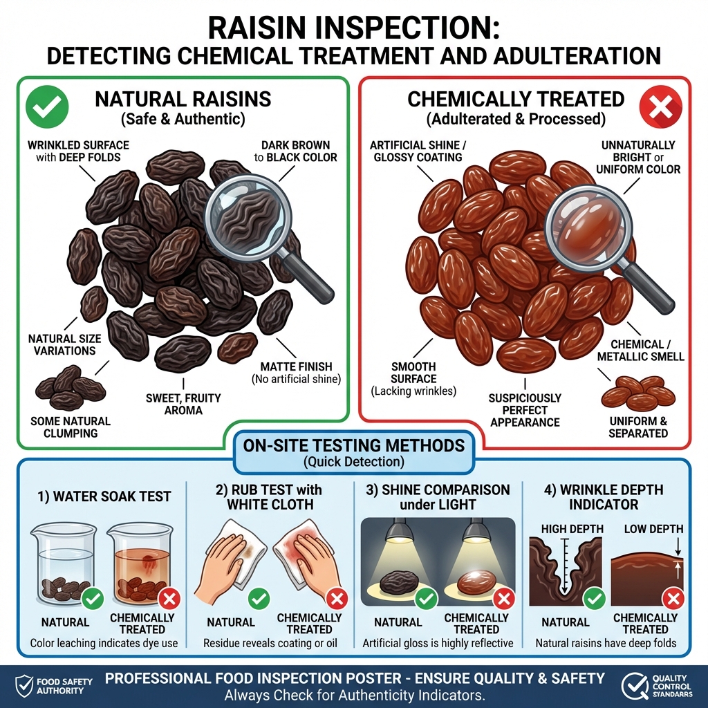 Raisin Chemical Treatment Detection