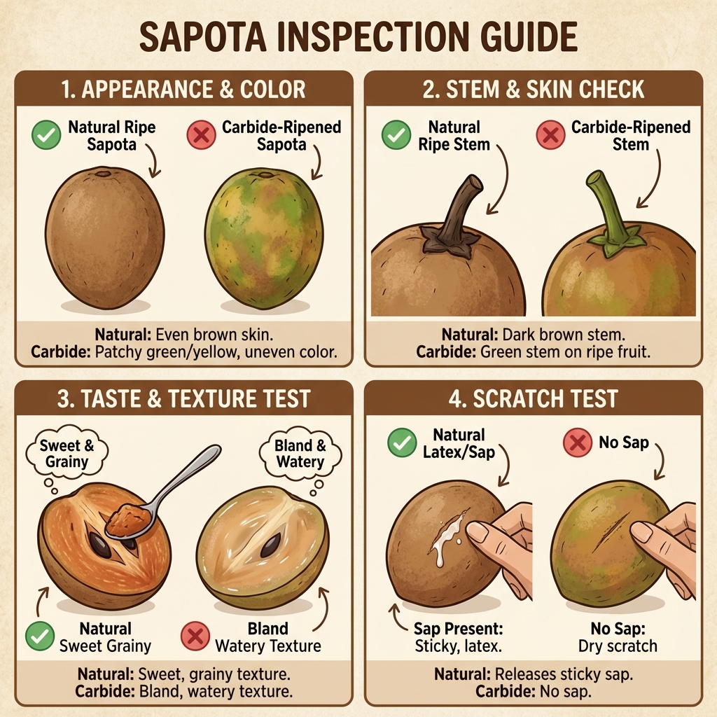 Sapota (Chikoo) Carbide Ripening Detection